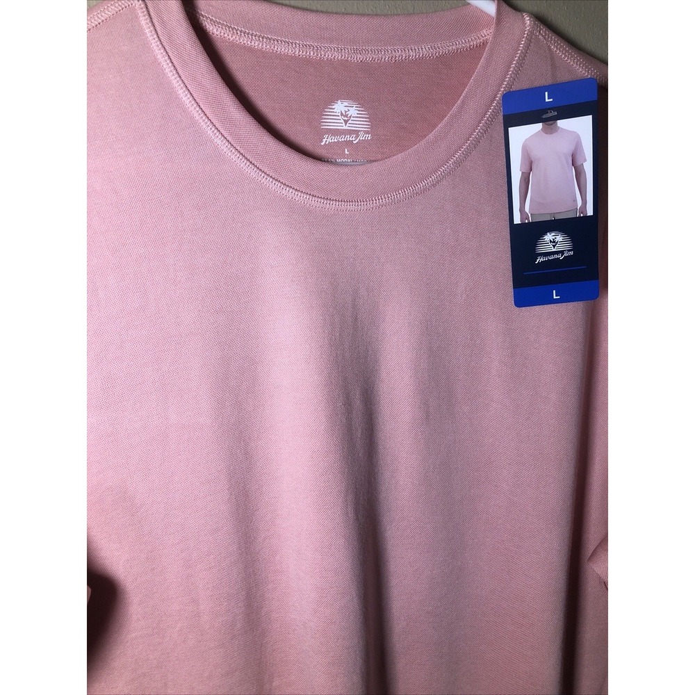 New mens HAVANA JIM Pink active stretch Breathable shirt Size Large